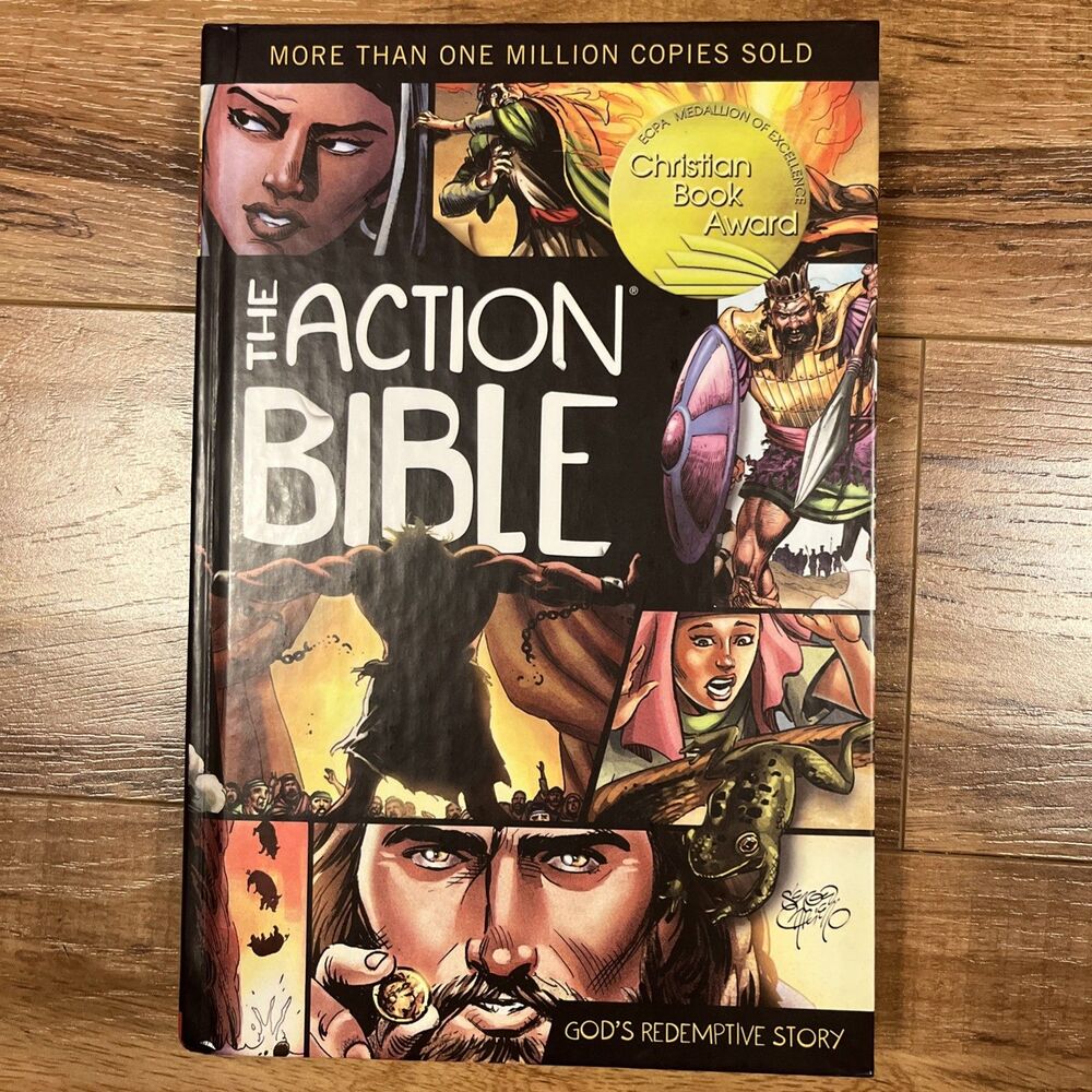 The Action Bible: God's Redemptive Story Picture Bible Doug Mauss Hardback NEW